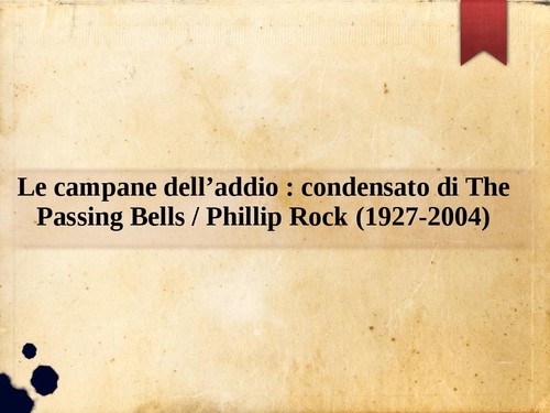 Campane dell addio - le, dell’addio