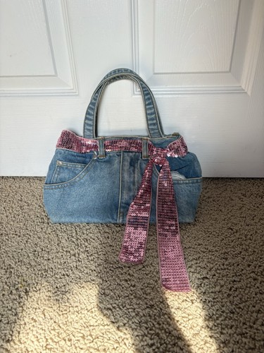 Mini borsa denim rielaborata - , a