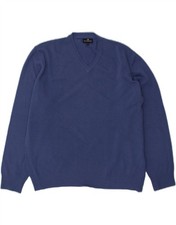 Maglione maglione uomo scollo a V BROOKSFIELD IT 56 2XL blu lana BK21