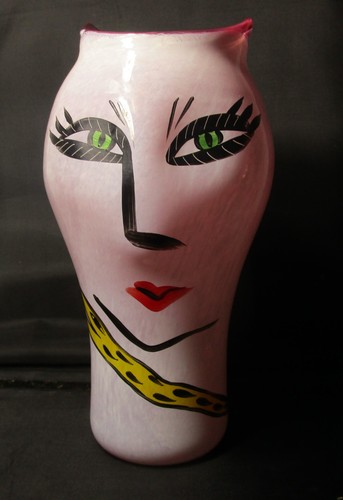 Grande vaso vetro dipinto a - vaso,