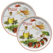 Set 2 Piatti Pizza Napoli Red