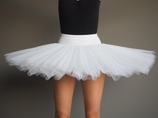 tutu danza classica bianco piagato e ritagliato