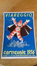 CARTOLINA GRANDIOSI CORSI  MASCHERATI  VIAREGGIO CARNEVALE 1956 -VG- U. BONETTI-