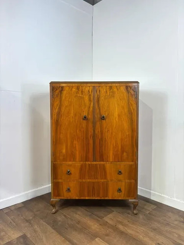 Vintage walnut veneered - vintage,