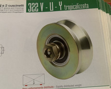 Ruota con Ingrassatore Gola V a 2 Cuscinetti Comunello 322V-160 c=74