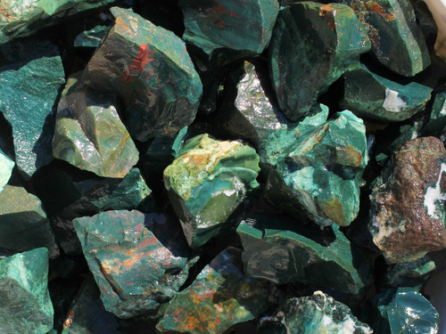 Diaspro verde rocce grezze - rocce,
