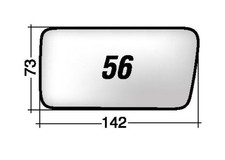 Per Fiat Cinquecento Sporting Vetro di Ricambio Sx per Specchio Retrovis. 142x73