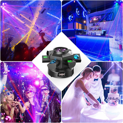 Luce laser rotante 200w rgbw - luce,