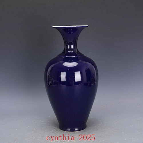 Vaso carpa smalto blu pietra