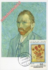 LIBIA 1983 Van Gogh Girasoli Arte (massimo-cartolina)