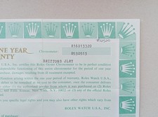 ROLEX Garanzia Guarantee Warranty Paper Booklet Rolex Datejust 16013 / 8530513