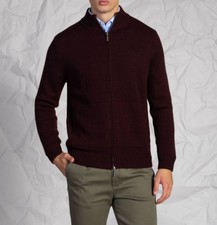 Cardigan con zip in colorazione bordeaux