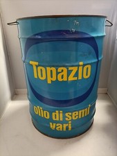 Bidone In Latta Olio Vintage - Topazio - Olio Di Semi Vari