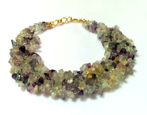 Bracciale fluorite chip - bracciale,