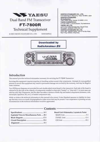 Manuale servizio per yaesu - di,