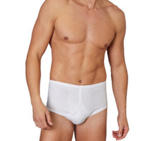 3 mutanda classica uomo ARTIGIANALE puro cotone a costina Tg 7 con apertura