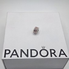 Charm clip cuori smaltati rossi e rosa originale Pandora ALE 925 #796594ENMX