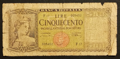 500 lire 1947 mb italia - lire,