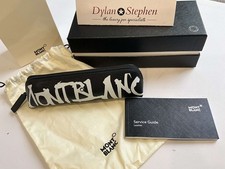 Montblanc Meisterstuck Sartorial Two pen zip top Calligraphy Black Two Pen pouch