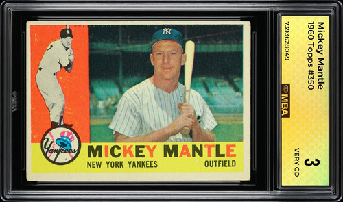 1960 topps mickey mantle 350 - 1960,