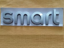 Scritta Baule Posteriore Per SMART 451 450 Argento Satinato Logo Fregio Emblema