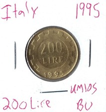 Coin Italy 200 Lire 1995 KM105