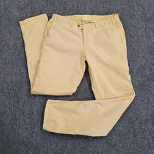 HiltI Ultimate Pantalone Pantalone Uomo 36x33 Giallo Elasticizzato Chino Golf Casual