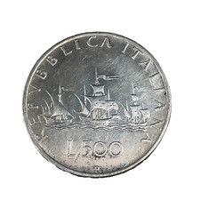 Moneta Argento 500 Lire