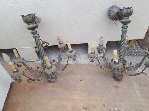 Coppia lampadari ferro con - coppia,