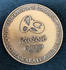MEDAGLIA UFFICIALE RIO 2016 FEDERAZIONE ITALIANA JUDO KARATE LOTTA ARTI MARZIALI