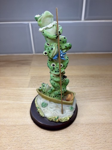Frog figurine rowing frogs - frog,