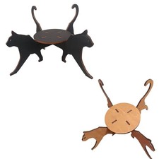 Supporto per piante con silhouette di gatto, portavasi per fiori, alzata in