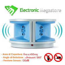 SCACCIATOPI AD ULTRASUONI SCACCIA TOPI PROFESSIONALE 220V e altri insetti nocivi