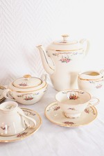 Servizio intero da caffè  HEINRICH Selb Bavaria avorio fiori oro