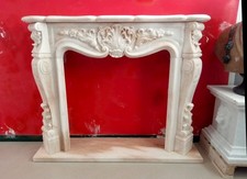 Cornice per Camino in marmo scolpito Rosa Portogallo mod 1 arredo casa classico