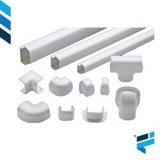 CANALINA BIANCA MT2 PER TUBI DI CONDIZIONAMENTO/CONDIZIONATORE CURVE/TEE/RACCORD