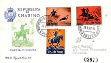Storia Postale - FDC Capitolium - Repubblica San Marino - 1962 - Caccia moderna