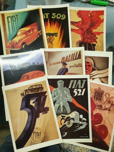 Cartoline manifesti fiat - cartoline,