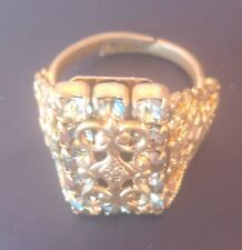 ANELLO DORATO CON PIETRE PESO DI Gr.6,3