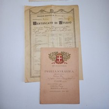 1926 Pagella Scolastica +