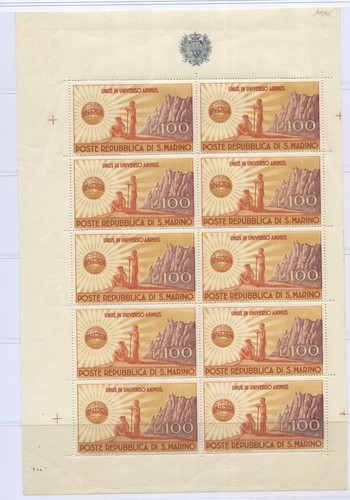 San marino 1946 unrra - 1946, b.f.