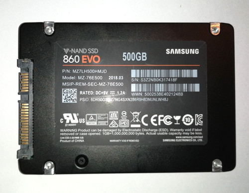 Samsung 860 evo 500 - samsung, 2,5