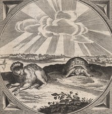 1627 Gravure Emblême Singe et