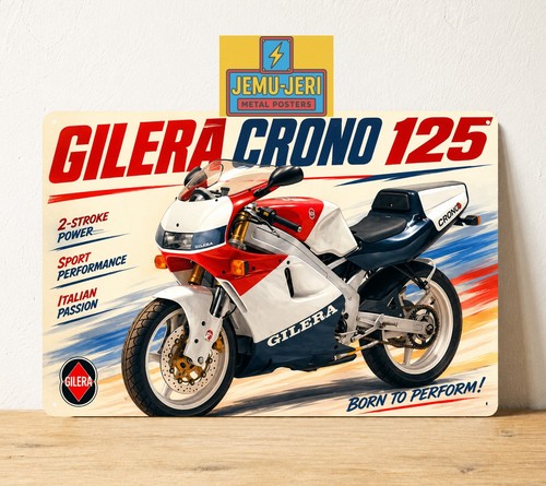 Insegna moto metallo gilera - metallo,
