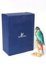 Swarovski Crystal Macaw Chrome Green Large Parrot in Birds of Paradise