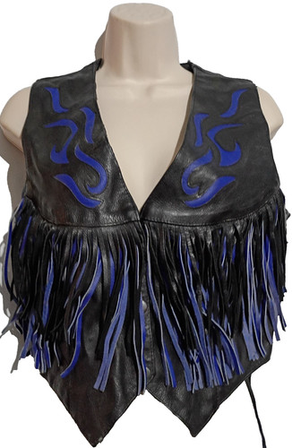 Gilet moto biker donna - , frange