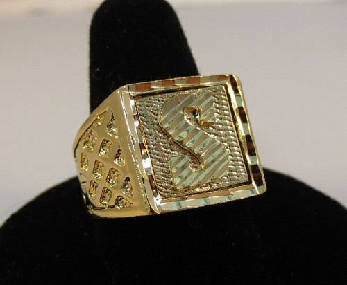 Anello hip hop con lettera - anello,