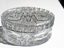 Scatola - Biscottiera - Centrotavola ovale con coperchio cristallo di Boemia