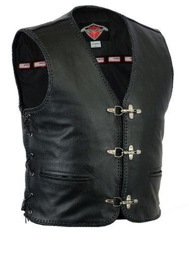 Gilet pelle moto - gilet, pesce