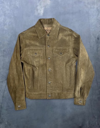 Giacca scamosciata jeans blu